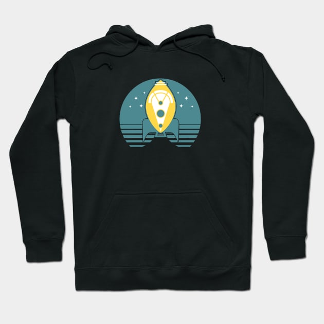 Rad Rockets - Yellow Hoodie by monkeyminion